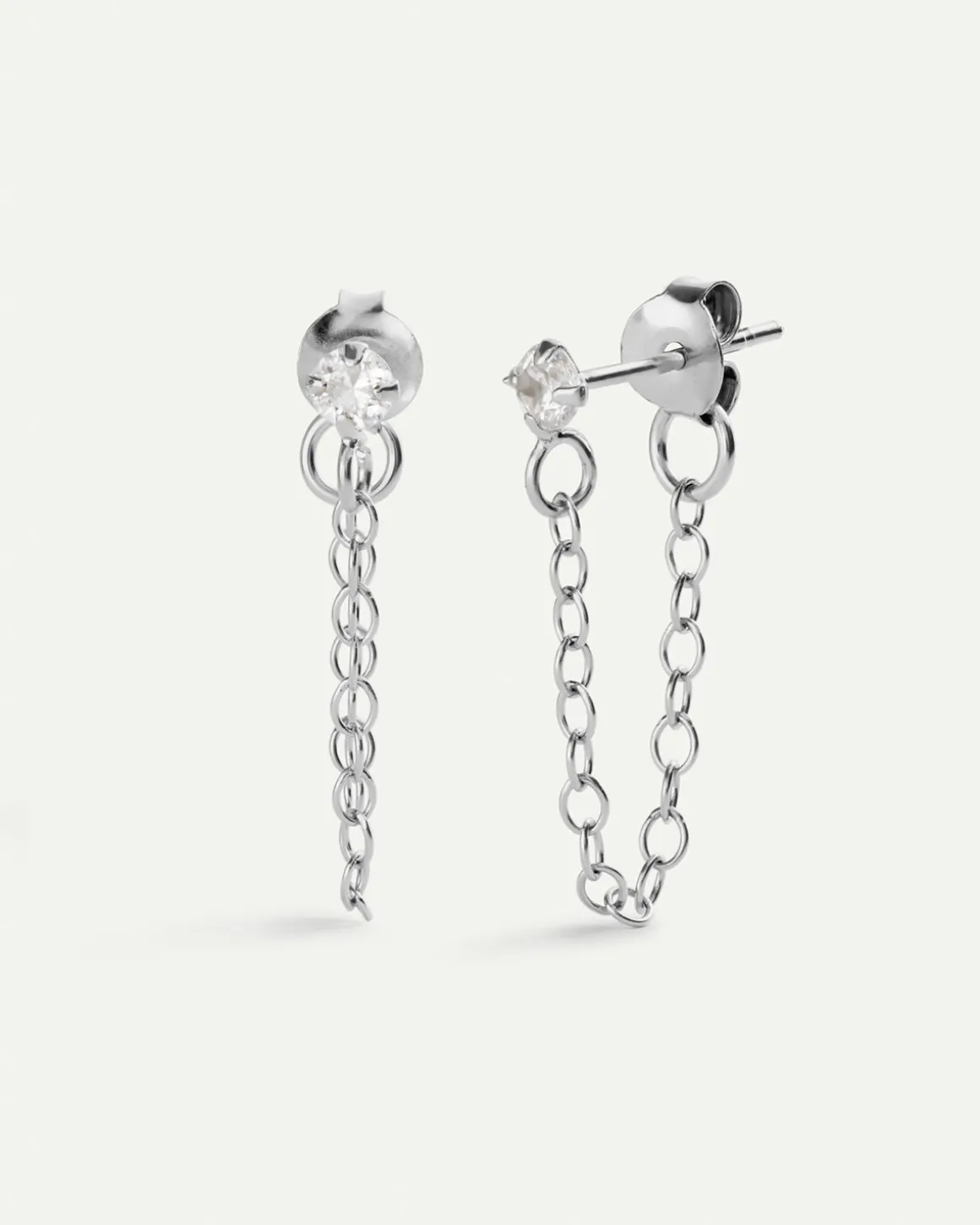 PENDIENTES PRINCESS CHAIN SILVER