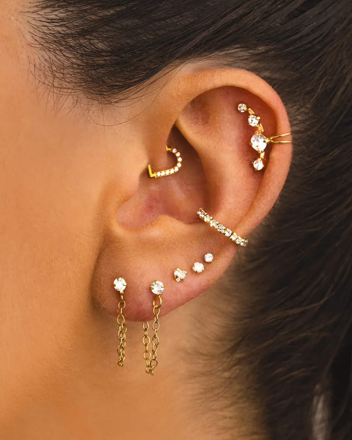 PENDIENTES PRINCESS CHAIN SILVER