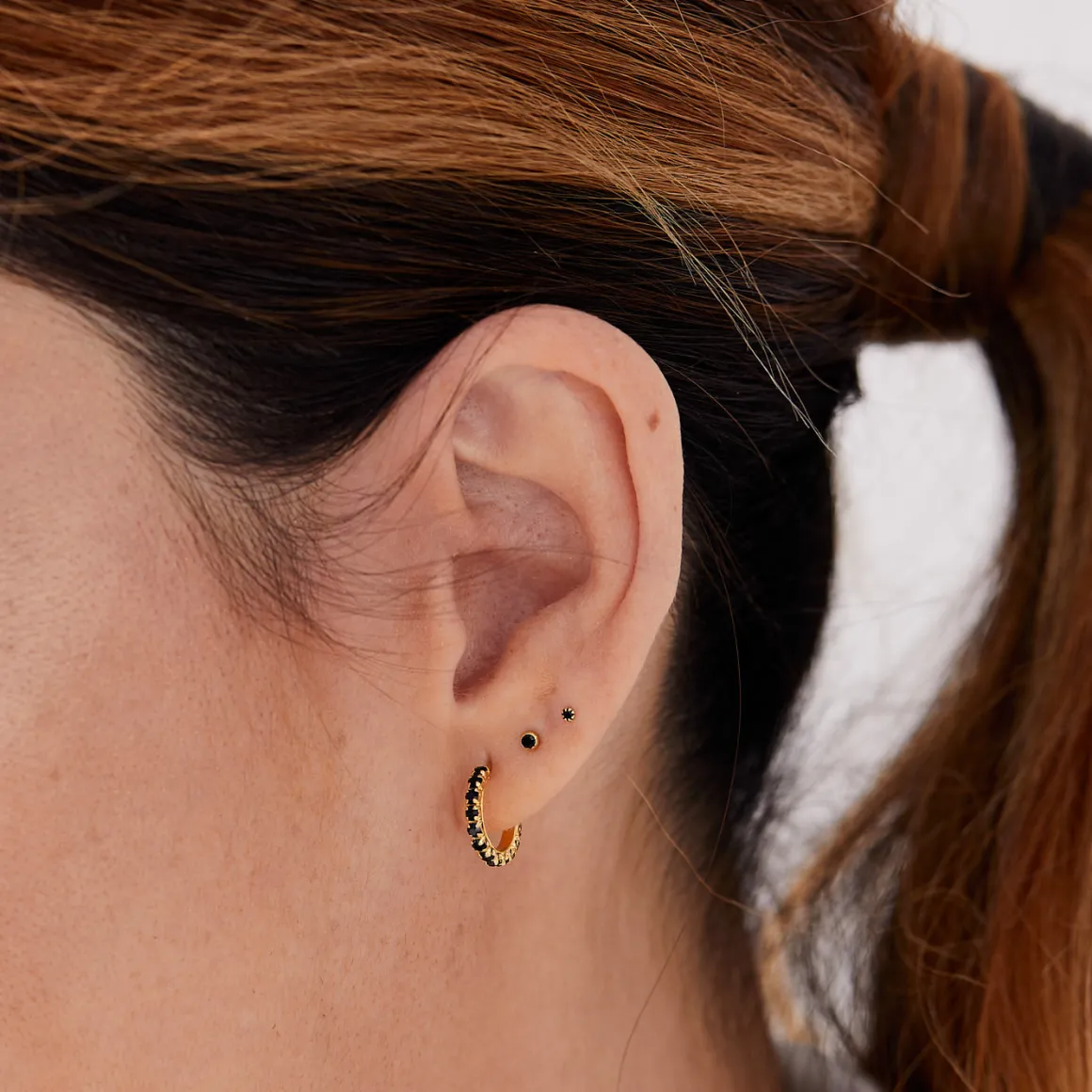 PENDIENTES PRINCESS S BLACK SILVER