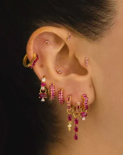 PENDIENTES SARIN PINK GOLD