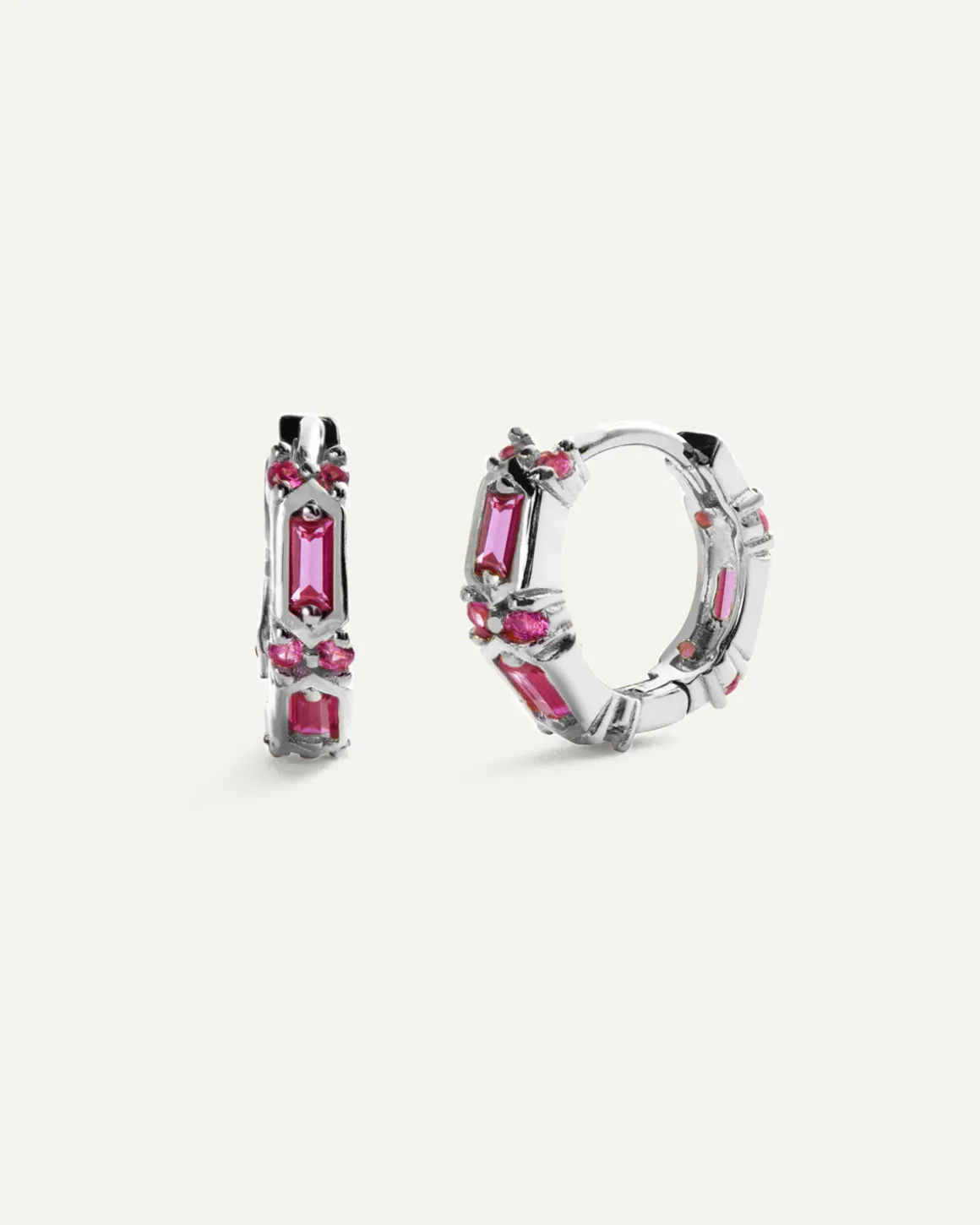 PENDIENTES SARIN PINK SILVER