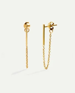 PENDIENTES STICK CHAIN GOLD