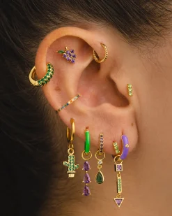 PENDIENTES VENUS GREEN GOLD