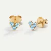 PENDIENTES VIRGO BLUE LIGHT GOLD