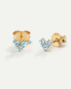 PENDIENTES VIRGO BLUE LIGHT GOLD