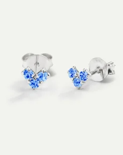 PENDIENTES VIRGO BLUE SILVER