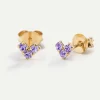 PENDIENTES VIRGO PURPLE GOLD