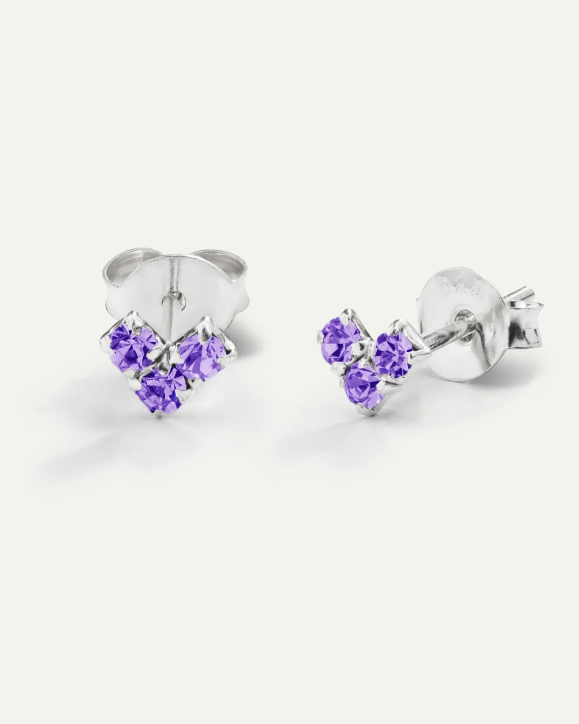 PENDIENTES VIRGO PURPLE SILVER