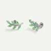 PIERCING LEAVES BRIGHT GREEN SILVER
