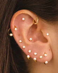 PIERCING LIEBE PEARL SILVER