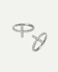 PIERCING LOOP CROIX SILVER