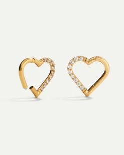 PIERCING LOOP HEART BRIGHT GOLD