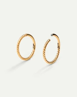 PIERCING LOOP L TWIST GOLD