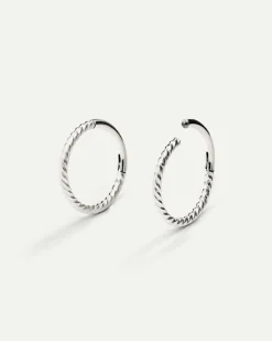 PIERCING LOOP L TWIST SILVER