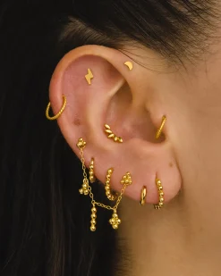 PIERCING LOOP M TWIST GOLD