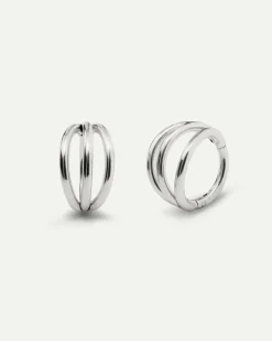 PIERCING LOOP TRIPLE SILVER