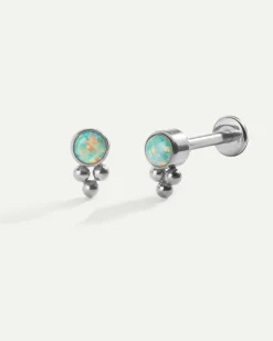PIERCING QUEEN OPAL SILVER