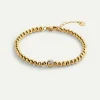 PULSERA BALLS BRIGHT GOLD