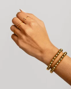 PULSERA BALLS L GOLD